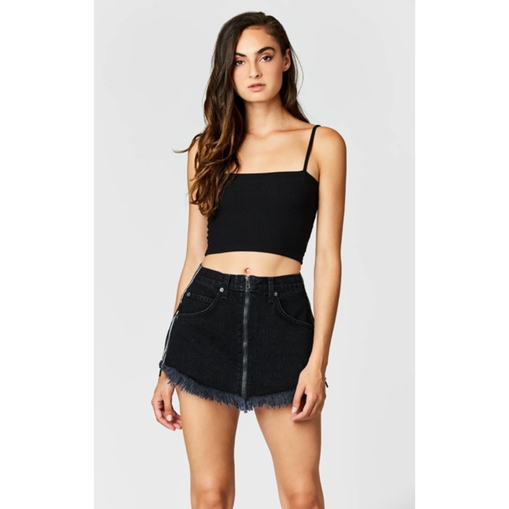 NWT CARMAR Beatrice Skirt w/ Front + Side Zippers